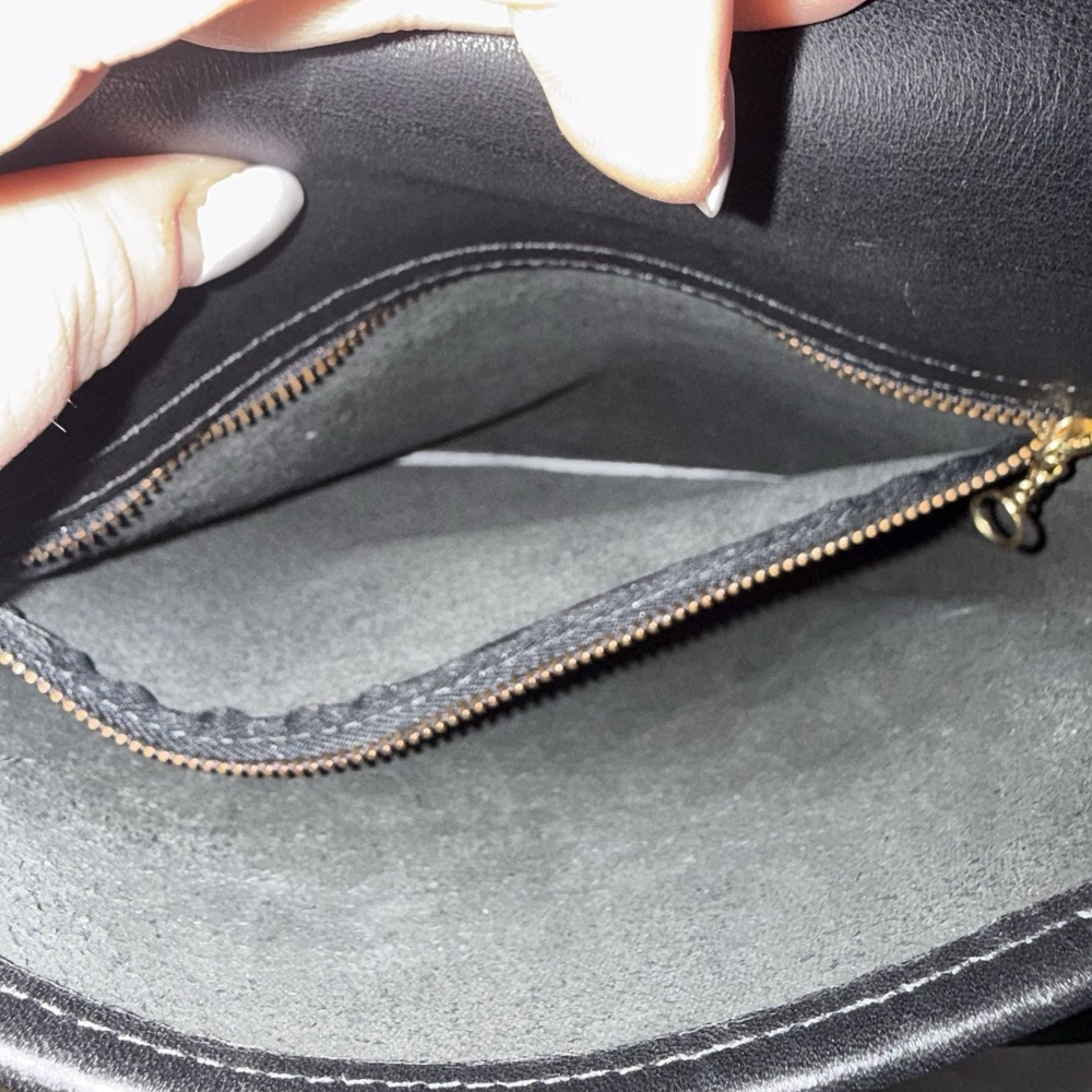 Vintage Coach Shelton Black Leather Shoulder Crossbody Bag Purse #9917 - Picture 11 of 16